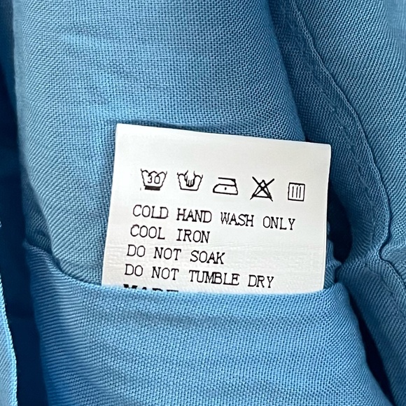 NWT HELLO MOLLY | Frill Detail Find Out One Shoulder Midi Dress Blue | Size XL - Picture 13 of 16